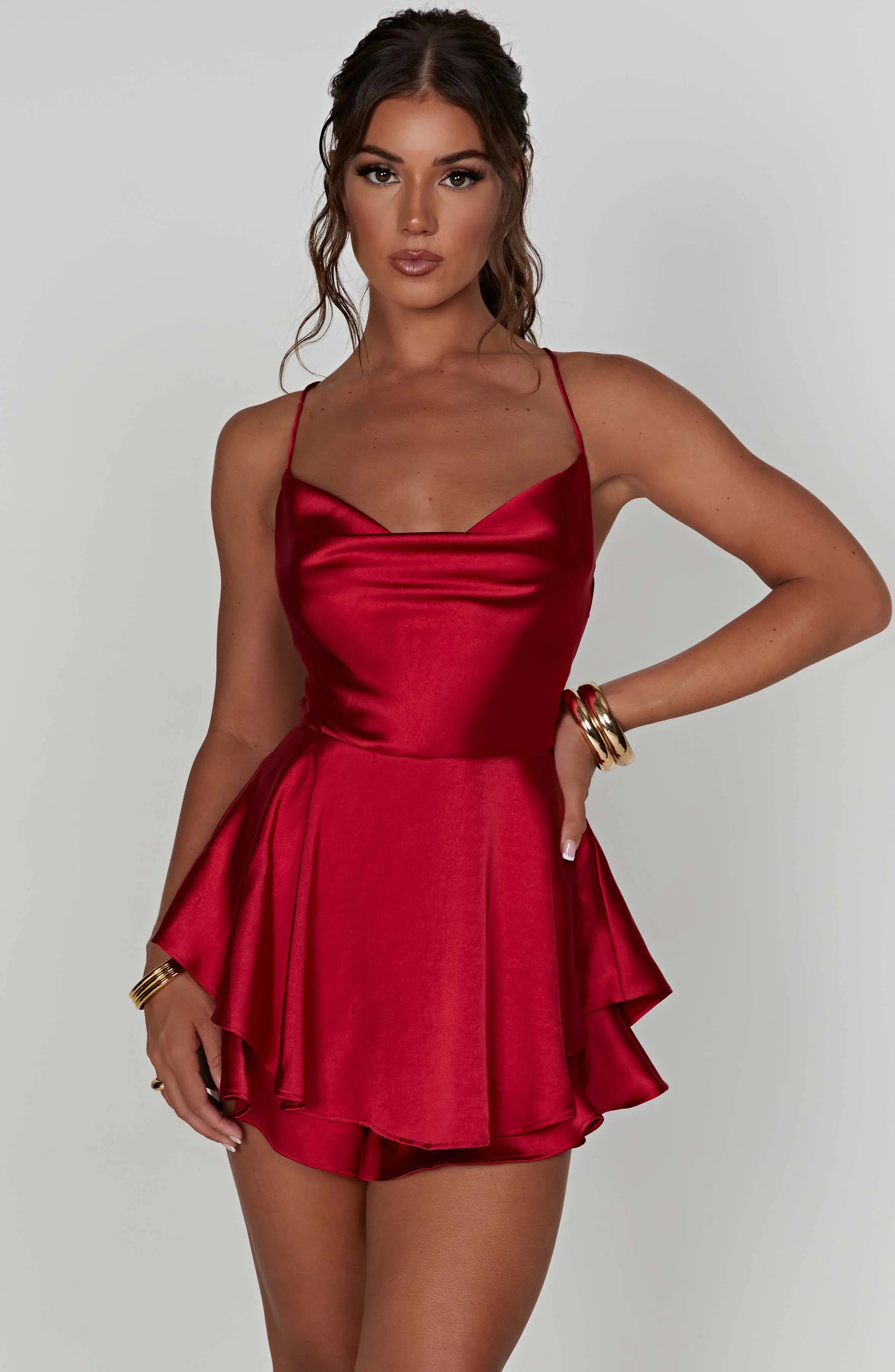 Emilia | Satin Mini Dress Zendoo.de