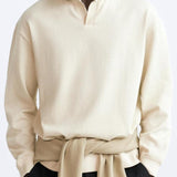 Beiger Pullover mit Polokragen – Lässiger Stil mit Eleganz