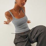 Anke | Lässiges geripptes Tank-Top mit Rundhalsausschnitt