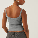 Anke | Lässiges geripptes Tank-Top mit Rundhalsausschnitt
