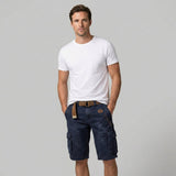 Herren Cargo Shorts mit Cargotaschen und Gürtel