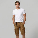 Herren Cargo Shorts mit Cargotaschen und Gürtel