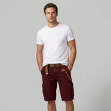 Herren Cargo Shorts mit Cargotaschen und Gürtel