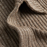 Gerippter Strickpullover mit Kragen