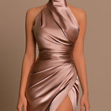 Aurora | Satin Maxi-Kleid