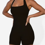 Ava | Halterneck-Shorts-Jumpsuit für Sport & Freizeit