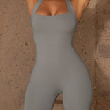 Ava | Halterneck-Shorts-Jumpsuit für Sport & Freizeit