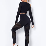 Lea | Nahtloses 2-teiliges Sportset mit Struktur-Design