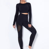 Lea | Nahtloses 2-teiliges Sportset mit Struktur-Design