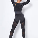 Lea | Nahtloses 2-teiliges Sportset mit Struktur-Design