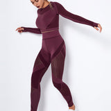 Lea | Nahtloses 2-teiliges Sportset mit Struktur-Design