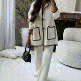 Damen Zweiteiler Set – Elegantes Outfit mit Jacke und Hose