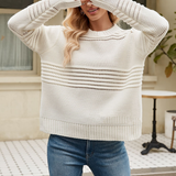 Damen Pullover Strickpullover Oversize Winter Sweater Casual Streetwear