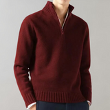 Adam | Eleganter Pullover mit halbem Reißverschluss