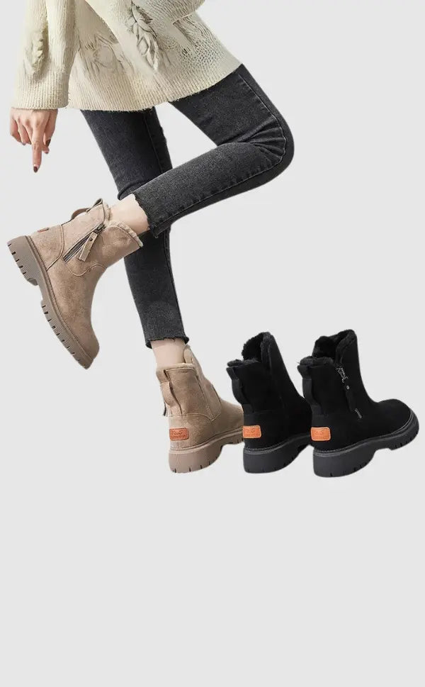 Jayleen | Winter Velvet Plüschstiefel Zendoo.de