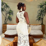 Celina | Zweiteiliges Häkel-Set mit Crop-Top & Midi-Rock