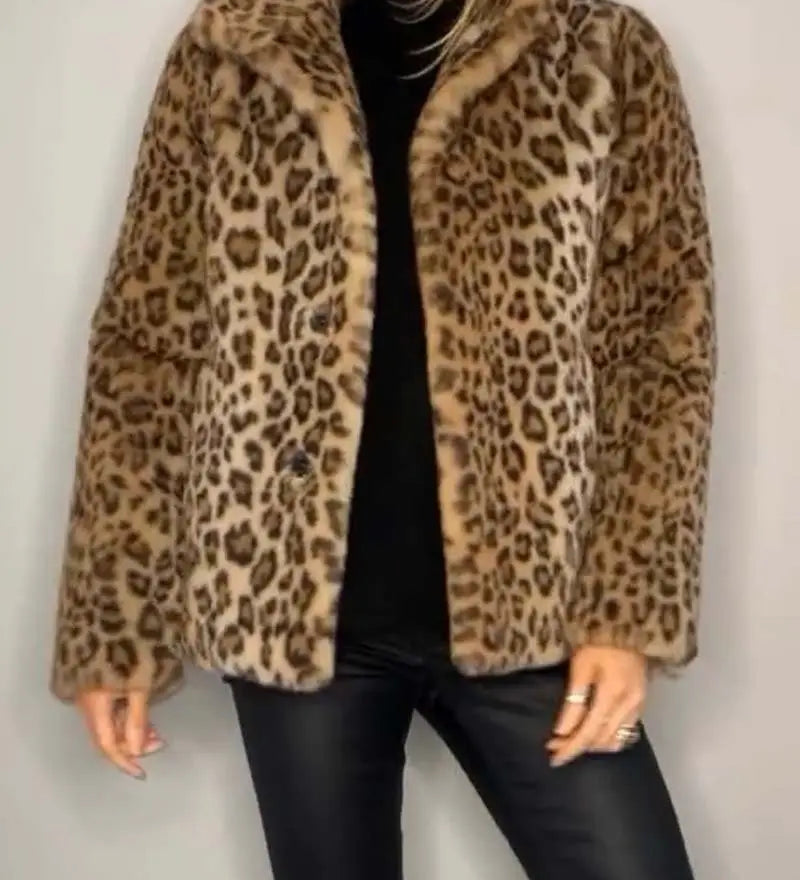 Leopard | Kunstfell-Jacke für den Winter Zendoo.de
