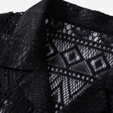 David | Transparente Häkelshirt mit Ethno-Muster