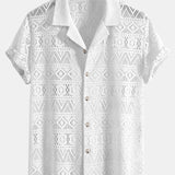 David | Transparente Häkelshirt mit Ethno-Muster