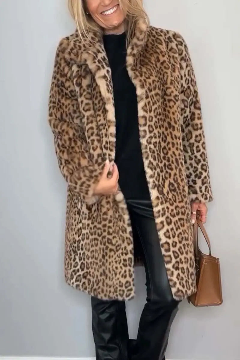 Leopard | Kunstfell-Jacke für den Winter Zendoo.de