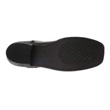 Damen-Mid-Cut-Lederstiefel im Bikerstil mit Harness-Detail