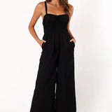 Laura | Eleganter Ärmelloser Jumpsuit mit Weiten Beinen für Frauen