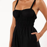 Laura | Eleganter Ärmelloser Jumpsuit mit Weiten Beinen für Frauen