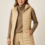 Damen Steppweste mit Kapuze und modernem Komfortdesign