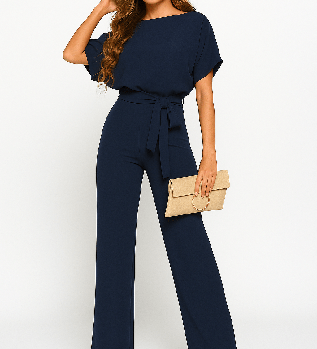 Eleganter Jumpsuit mit Taillengürtel – Figurbetont & Stilvoll