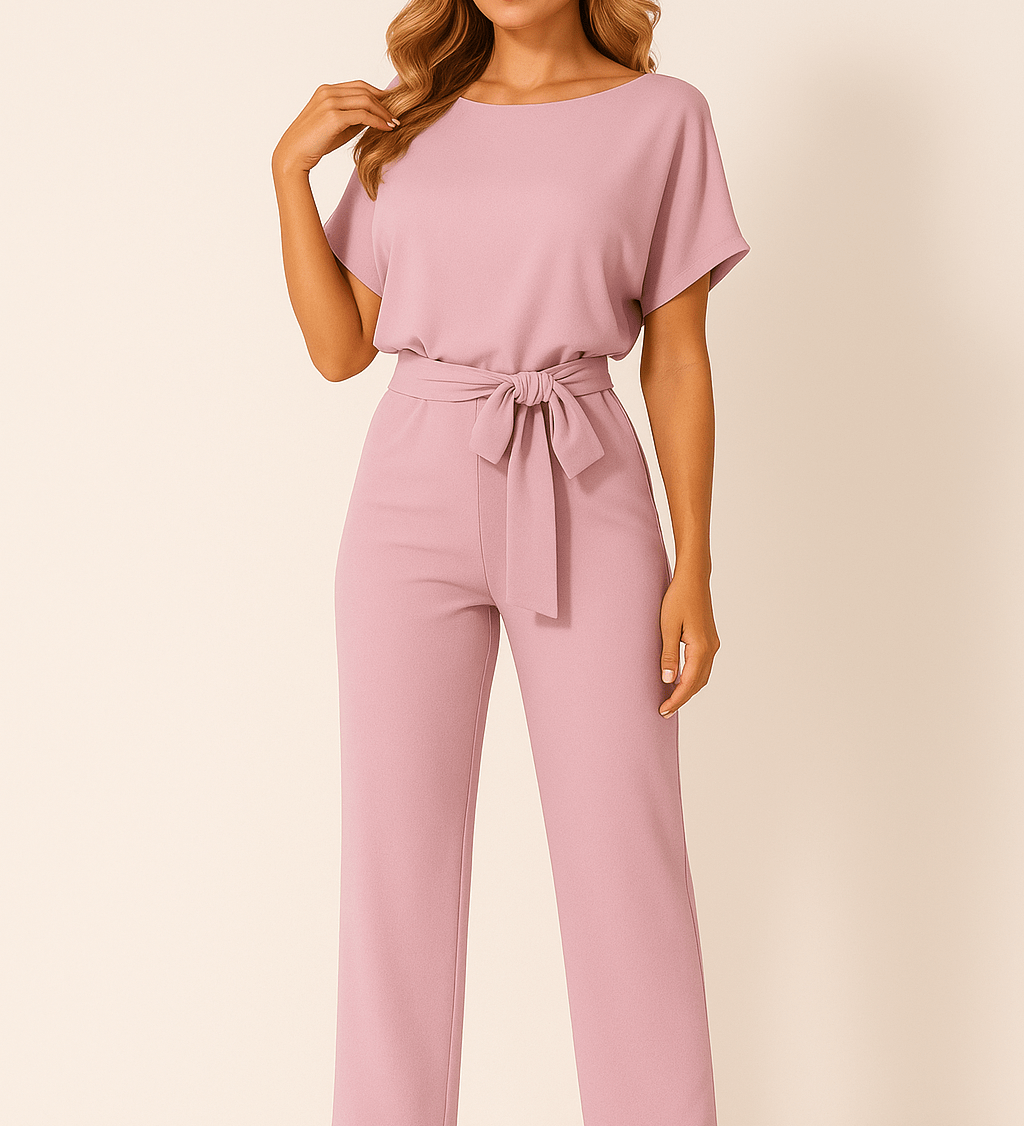 Eleganter Jumpsuit mit Taillengürtel – Figurbetont & Stilvoll