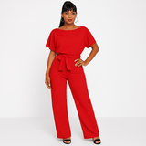 Eleganter Jumpsuit mit Taillengürtel – Figurbetont & Stilvoll