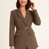 Eleganter Damen Blazer mit Gürtel und tailliertem Schnitt