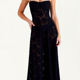 Weißes Boho-Maxikleid mit Schmetterling-Muster | Ibiza-Stil