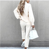 Damen Zweiteiler Lounge Set mit modernem Komfort-Look