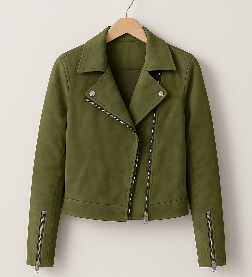 Mathilde Bikerjacke mit Wildlederoptik – Moderner Style trifft zeitlose Eleganz