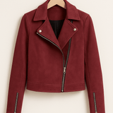 Mathilde Bikerjacke mit Wildlederoptik – Moderner Style trifft zeitlose Eleganz