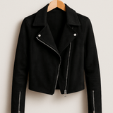 Mathilde Bikerjacke mit Wildlederoptik – Moderner Style trifft zeitlose Eleganz