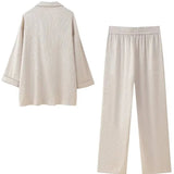 Elegantes Zweiteiler Set mit Blazer und weiter Hose – Moderner Business- & Freizeitlook