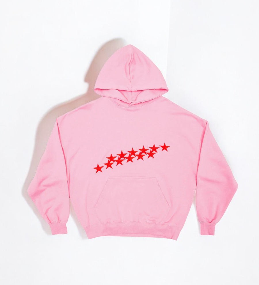 Oversized Damen Hoodie mit Sternen-Print - Streetwear