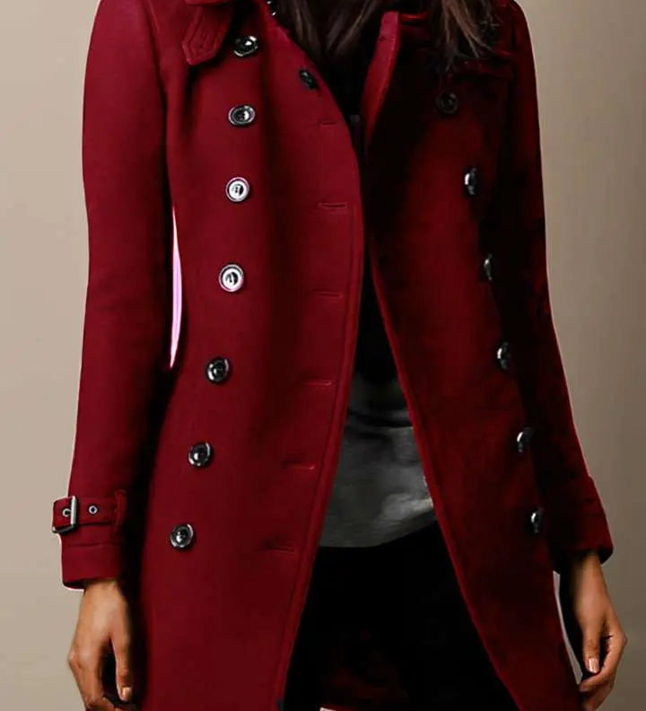 Adelina | Eleganter langer Trenchcoat Zendoo.de