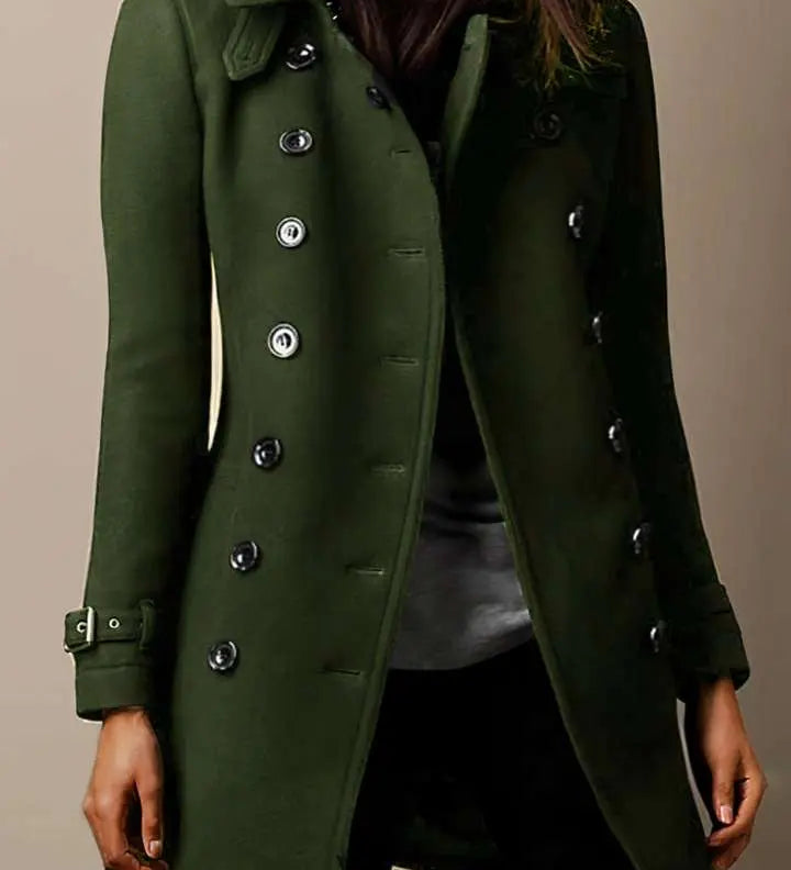 Adelina | Eleganter langer Trenchcoat Zendoo.de