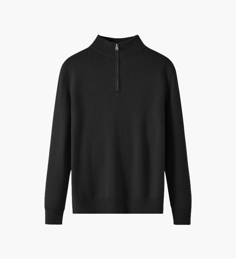 Weston | Half Zip Stehkragen Herrenpullover aus Merinowolle
