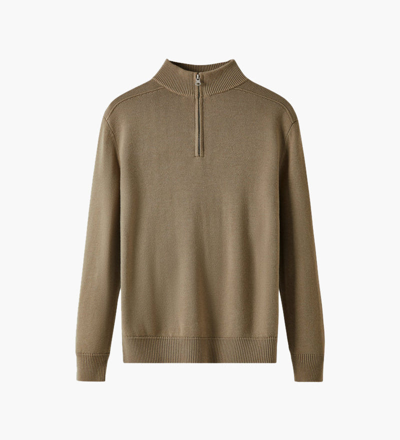 Weston | Half Zip Stehkragen Herrenpullover aus Merinowolle