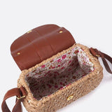 Lina | Kleine Schultertasche aus Strohseil mit verstellbarem Riemen & Quasten-Detail – Crossbody Sommertasche