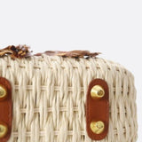 Lina | Kleine Schultertasche aus Strohseil mit verstellbarem Riemen & Quasten-Detail – Crossbody Sommertasche