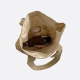 Sienna | Große Strohtasche mit Reißverschluss & Schulterriemen – Sommerliche Damen-Tote Bag mit Innentasche & Deko-Quaste