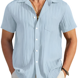 Ethan | Leichtes Kurzarm-Sommer-Faltenhemd