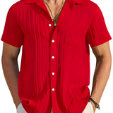 Ethan | Leichtes Kurzarm-Sommer-Faltenhemd