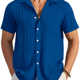 Ethan | Leichtes Kurzarm-Sommer-Faltenhemd