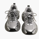 Alora | Chunky Mesh Sneaker Damen – Bequeme & Sportliche Schuhe mit Trendiger Sohle, Grau